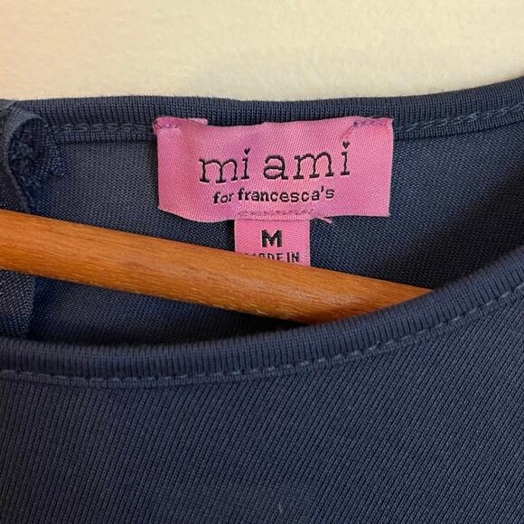 Mi Ami for Francesca’s Tie‎ Front Navy Blue Jumpsuit Women’s Size Medium NWT - Picture 2 of 6